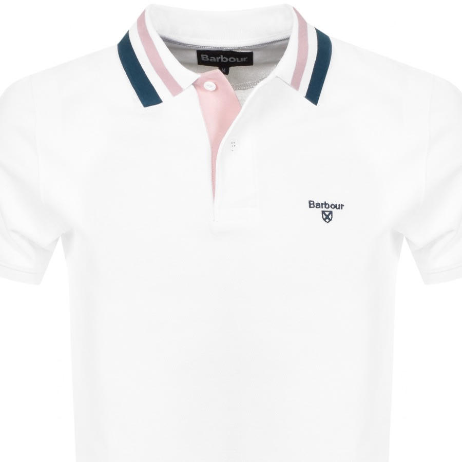 Alternative Image for ProductBarbour Tipped Pique Polo T Shirt White2